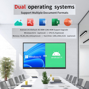 Bảng thông minh Android 86 inch Bảng điều khiển 65 inch LED Độ phân giải 4K 40 điểm IR Touch lớp học bảng trắng tương tác - Product Image 4