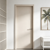 QI TAI GS05 Porte intérieure moderne en bois massif, résistante à l'humidité, avec panneau en PVC cristal de carbone insonorisé, couleur café marocain