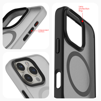 2025 Meilleur vendeur chargeur sans fil magnétique de luxe IPhone16 Pro Max étuis pour téléphone portable avec support en métal invisible et housses de sac