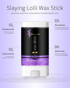 Muestras gratis de etiqueta privada Bed Head Flyaway Hair Wax Stick Natural Hair Finishing Stick <span class=keywords><strong>para</strong></span> dama y niñas - Product Image 3