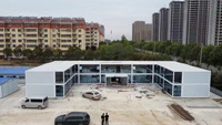 Dormoir modulaire à deux étages en conteneurs préfabriqués pour l'hébergement des travailleurs de chantier
