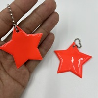 Colgantes Reflectantes Personalizados de PVC con Forma de Estrella, Llavero Reflectante con Logotipo Personalizable, Amuletos Nocturnos, Accesorios para Mochilas Escolares