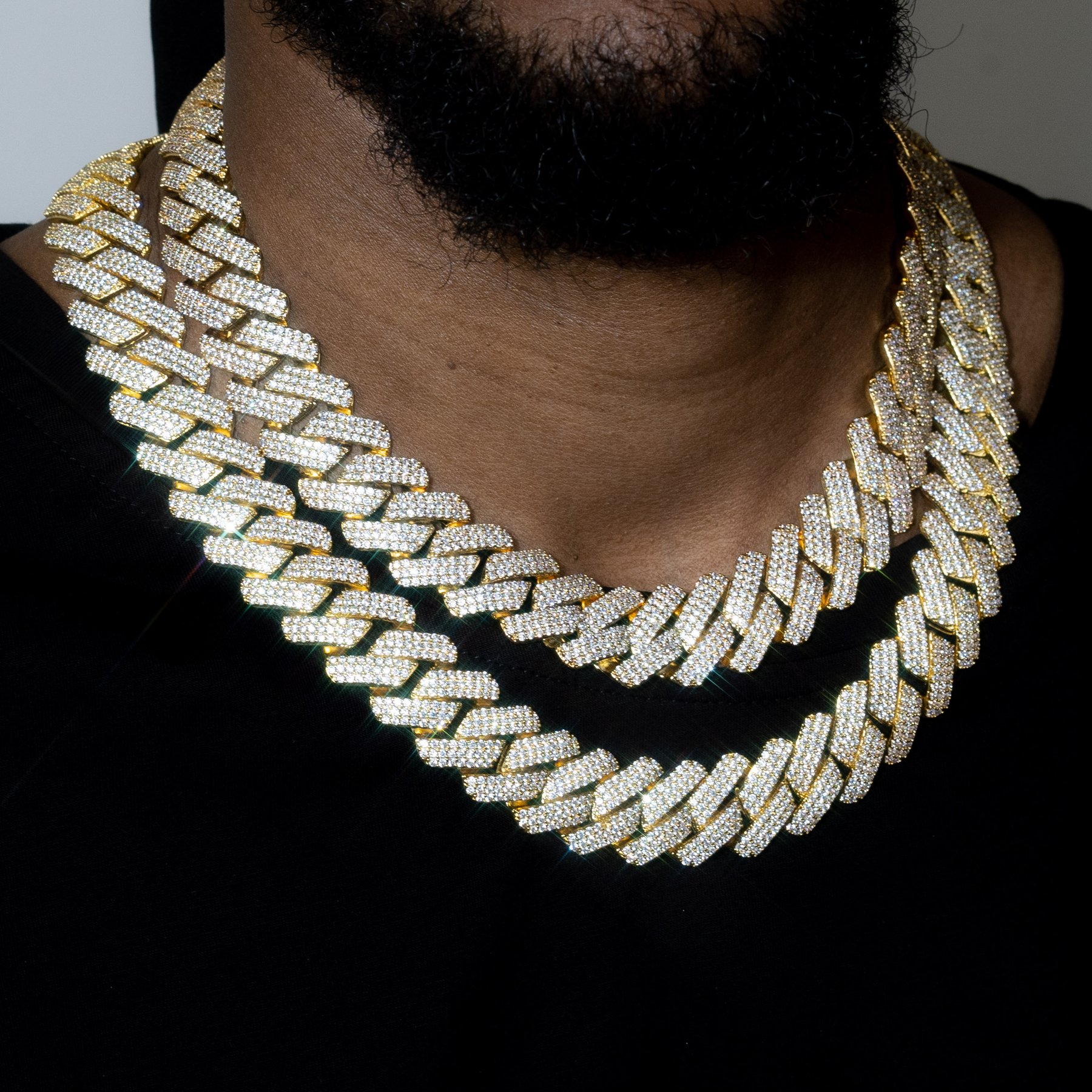 Redoors-Real Moissanite Diamond Cuban Link Chain, Hip-хип-хоп Style Necklace, 18 мм, 10K White Gold, Hot Sale