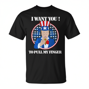 Camiseta promocional de Uncle Sam I Want You To Pull My Finger - Product Image 2