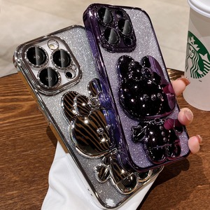 Coque de téléphone pour <span class=keywords><strong>iPhone</strong></span> 16 15 14 13 17 Pro MAX avec motif de chat de dessin animé mignon, poudre flash dégradée, électroplaquée, protection intégrale - Product Image 2