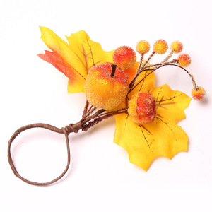 Servilleteros acrílicos Metal plateado mariposa fruta hoja de arce soporte de ratán de madera ecológico moderno elegante fácil de limpiar - Product Image 3