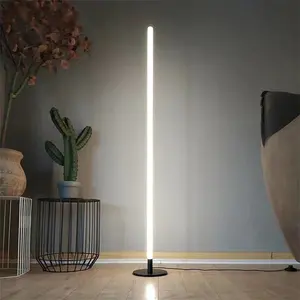Modern minimalist bedroom round base aluminum 360 degree with dimming warm minimalist floor lamp decoration LED standing lamp
