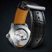 Reloj Mecánico para Hombre Lucky Harvey BEE, Caja de Acero Inoxidable 316L, Espejo de Zafiro, Correa de Cuero Importado, Resistente al Agua 5 Bar, ZLS103