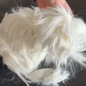 Sharrefun超高品質100% アンゴラウサギの髪のヘアケアとカード付き15.0-16.0ミクロン32mm長さ競争力のある価格 - Product Image 5