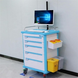 Xe đẩy y tế bệnh viện Máy tính di động dành cho y tá Máy trạm y tế Xe nha khoa Phòng khám Máy tính đa năng Bánh xe xoay im lặng - Product Image 3