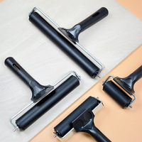 Rouleau en caoutchouc Tuohua à cadre plastique, 10/6 cm, antidérapant, à pousser, pour impression d'encre, modèle LP-60