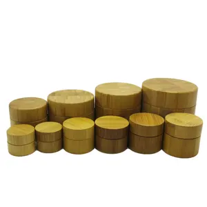 Embalagens de cosméticos de bambu 5g 50 30 20g g g 100g 150g 200g 250g cabelo boião de creme de creme de rosto de bambu BJ-302C