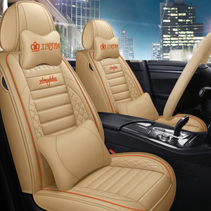 Ensemble complet de housses de sièges de voiture en cuir de luxe Accessoires intérieurs universels pour chaises de voiture - Product Image 1