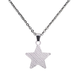Collana con ciondolo a forma di stella epossidica Design creativo in acciaio inossidabile con catena a forma di collana con Logo personalizzato con nome ti amo - Product Image 6