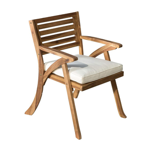 Chaise traditionnelle en bois d'acacia pour la salle à manger de café de plage de jardin de patio extérieur-pour des grossistes de restaurants d'hôtels - Product Image 1