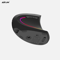 Souris verticale sans fil OEM MX838-2.4G avec récepteur USB, câble Type-C, batterie rechargeable, rétroéclairage RGB, 800-1200-1600 DPI, ergonomique