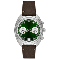 Montre chronographe automatique en acier inoxydable 316L pour hommes, de luxe, ST1901
