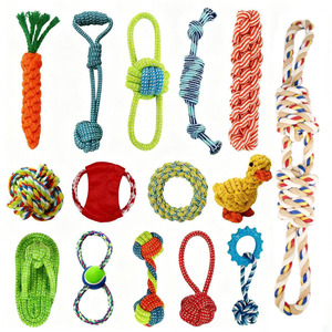 Jouet à mâcher durable pour chien en corde, jouet à mâcher en caoutchouc TPR pour chiot, jouet interactif résistant aux morsures pour soulager l'ennui des chiots - Product Image 3