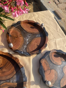 Elegante bandeja de resina para mesa de centro, sala de estar y decoración moderna del hogar a un precio económico. - Product Image 4