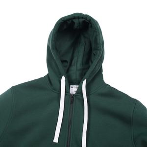 Venta Directa de Fábrica, Conjunto Deportivo de Invierno para Hombre, 100% Algodón, Talla Grande, Sudadera con Cierre y Pantalones Deportivos, Verde Oscuro - Product Image 6