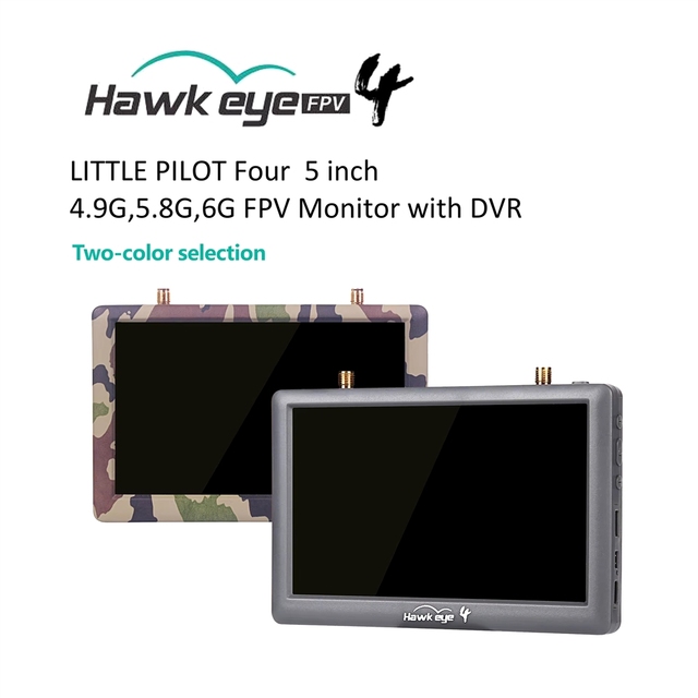 Eye Little Pilot 4 5.8G Dual Receiver FPV Display Screen with Built-in DVR Monitor FXB