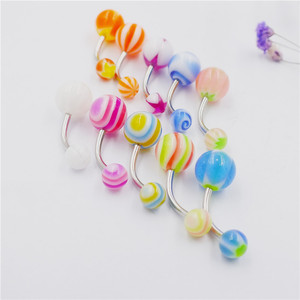 Kit de <span class=keywords><strong>Piercing</strong></span> Corporel 110 Pièces/Ensemble, Couleurs Assorties, en Acrylique, pour Sourcils, Nombril, Langue, Lèvre, <span class=keywords><strong>Nez</strong></span> - Product Image 3