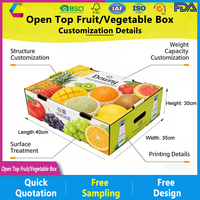 Carpeta Portátil Grande de Cartón Corrugado Tipo E, con Logotipo Personalizado, Materiales Reciclados Ecológicos, Impermeable, de Alta Gama, para Envío de Frutas