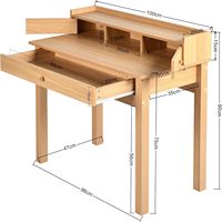 Meubles de salle d'étude en bois Table d'étude de style français Bureau d'étude en bois Design moderne Table de maquillage en bois Coiffeuse