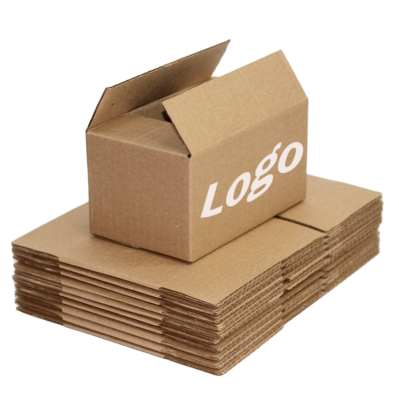 Custom Logo Kraft Corrugated Carton Shipping Boxes Cardboard Moving Cartons for Products Packaging