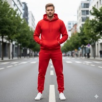 Ensemble Survêtement Homme Personnalisé avec Logo, Sweats à Capuche et Pantalons Molletonnés Vente en Gros, Coton Polyester 220 g/m² Vierge, Style Streetwear, Certifié OEKO-TEX