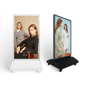 Kiosco Publicitario LCD Vertical Móvil, Cartel Digital Inteligente con <span class=keywords><strong>Base</strong></span> Rodante para Exposiciones - Product Image 6
