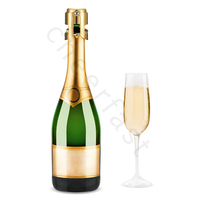 Bouchon de bouteille de champagne en acier inoxydable, bouchon de bouteille de prosecco et bouchon de bouteille de vin mousseux en métal avec joint hermétique en silicone pur