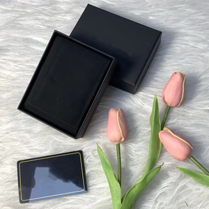 Pochette à bijoux noire de marque, directement de l'usine, avec logo, pour femmes, emballage cadeau de luxe, boîte à collier avec accessoires - Product Image 4
