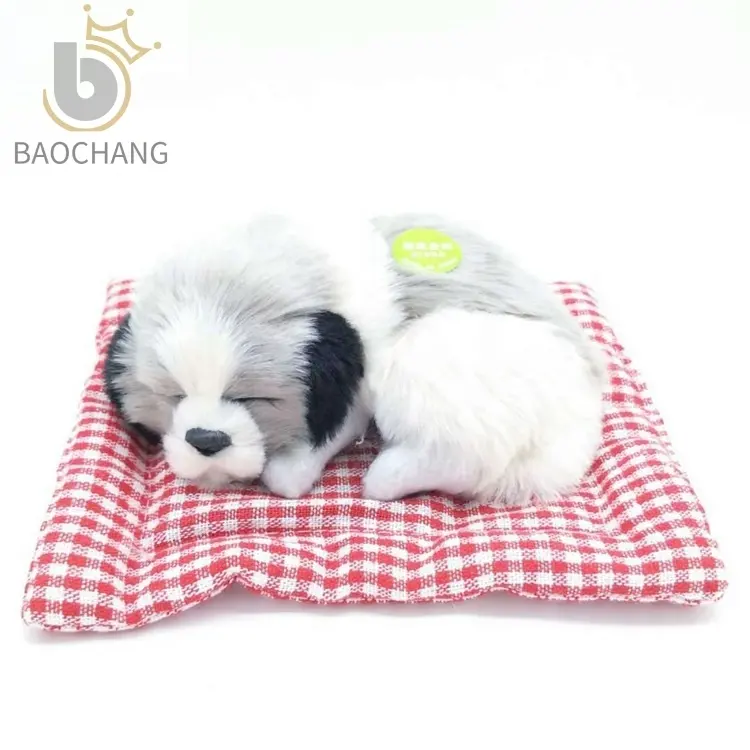 Hot Sales Lovely Simulation Sleeping Plush Dogs Home Decoration Christmas Dog Plush Toys Stuffed & Plush Toy Animal