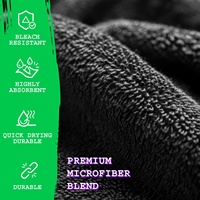 Serviettes de salon de beauté résistantes à l'eau de Javel, avec logo personnalisé, 41x71 38x66, noires, qualité spa premium, super douces et absorbantes, pour barbier et soins capillaires