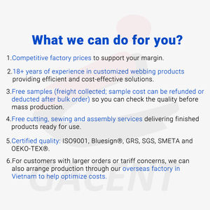 Gacent Webbing nhà máy tùy chỉnh dệt kim bện ban nhạc đàn hồi cho Thắt lưng đàn hồi polyester nylon bông Spandex tùy chọn - Product Image 3