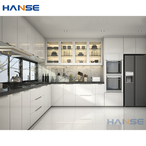 Modern Gloss Mdf Wood <strong>Cabinet</strong> Furniture Design Australian Style l Shape <strong>Small</strong> High Glossy <strong>White</strong> Lacquer Kitchen <strong>Cabinets</strong> - Product Image 1