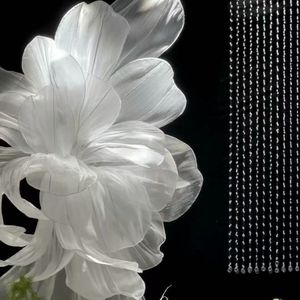 Flores Decorativas de Alta Gama Hechas a Mano para Bodas, Flores Artificiales de Amapola de Espuma, Tela, Seda, Organza y Papel, Flores Gigantes con Soporte - Product Image 5