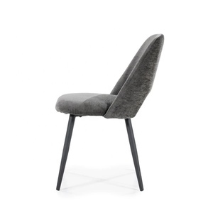 Silla de Comedor Moderna de Lujo, Silla de Salón con Brazos de Acero Inoxidable Dorado y Tapicería de Tela, Sillas Reales para Muebles de Salón - Product Image 2