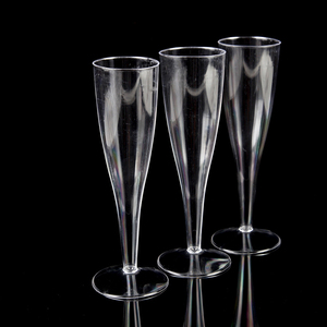 Flûtes à champagne en plastique à bord doré, 1 pièce Flûtes à champagne en verre personnalisées pour <span class=keywords><strong>mariage</strong></span> - Product Image 4