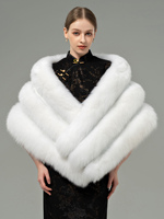 Cape en fourrure de renard à la mode pour femmes, poncho en fourrure véritable naturelle, veste, manteau, châle triangulaire teinté pour les mariages, les fêtes, le coton décontracté