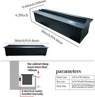 Cheminée à vapeur d'eau encastrée Kalsubo de 36 pouces, flamme réaliste 3D, 6 niveaux de flamme, ventilateur à 8 vitesses, multicolore, commande vocale, application, télécommande