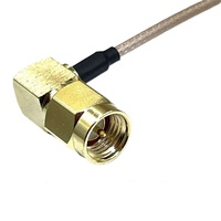 Câble d'antenne RF RP-JACK mâle coudé à 90 degrés avec fréquence 6000 MHz, gain 3,5 dBi, prise en charge 3 bandes