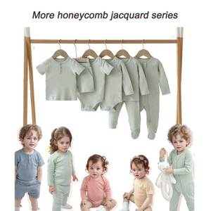 Romper lengan panjang bayi, baju monyet bayi Jacquard desain baru - Product Image 6