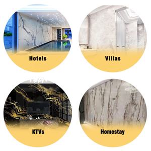 طلاء فني شفاف مقاوم للغبار ذو أساس مائي يحاكي الرخام بتأثير مصقول لتزيين الجدران - Product Image 3