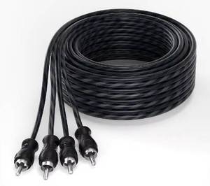 Cable de audio para amplificador de coche de doble canal al por mayor, cable de par trenzado 2RCA de PVC mate ultrasuave - Product Image 2