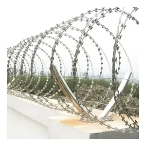 High Security Concertina Razor Wire Galvanized Razor Barbed Wire Factory BTO22 Razor Wire