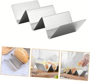 Nouveau support écologique en acier inoxydable pour tortillas et tacos avec grille à crêpes - Essentiels de cuisine pour barbecue et camping en extérieur - Product Image 3