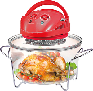 Horno halógeno de infrarrojos para el hogar visual eléctrico de 12L con anillo extensor de acero inoxidable, horno de convección, freidora de aire - Product Image 6