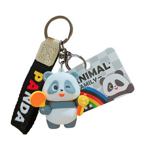 Porte-clés en résine Panda de dessin animé, petit pendentif mignon pour couple, à suspendre à la <span class=keywords><strong>voiture</strong></span>/au sac à dos, cadeau - Product Image 5